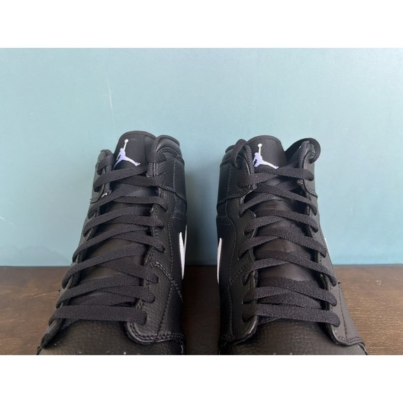 Jordan 1 Mid TD Alpha Menace Football Cleats Black/White Men's Sz 13 FJ6805-001 - Picture 8 of 11